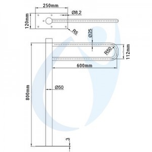 Uchwyt dla niepełnosprawnych - rysunek. Uchwyt dla niepełnosprawnych - rysunek.