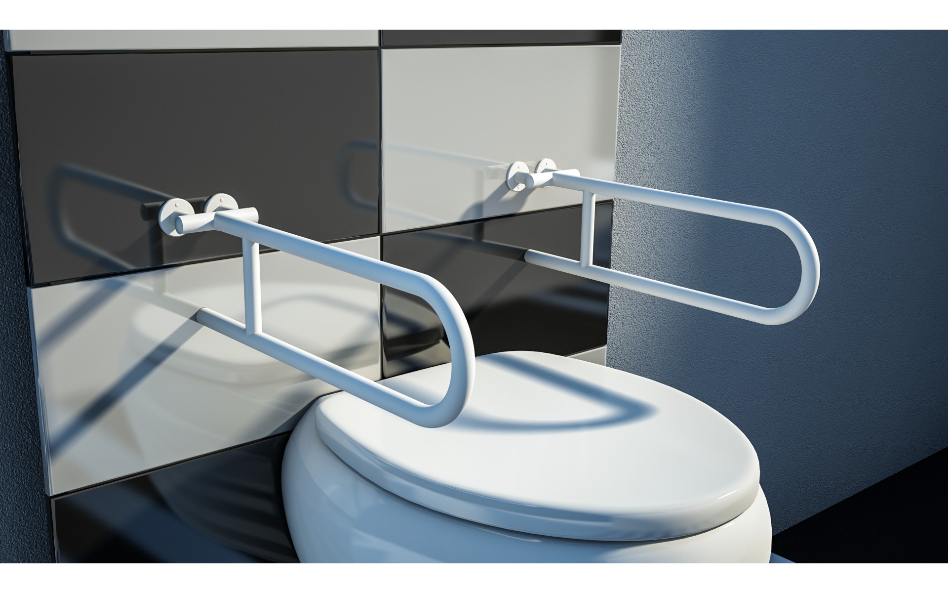 Uchwyty dla niepełnosprawnych białe.