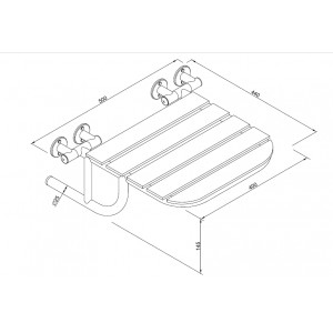 Siedzisko uchylne pod prysznic ANDEX.