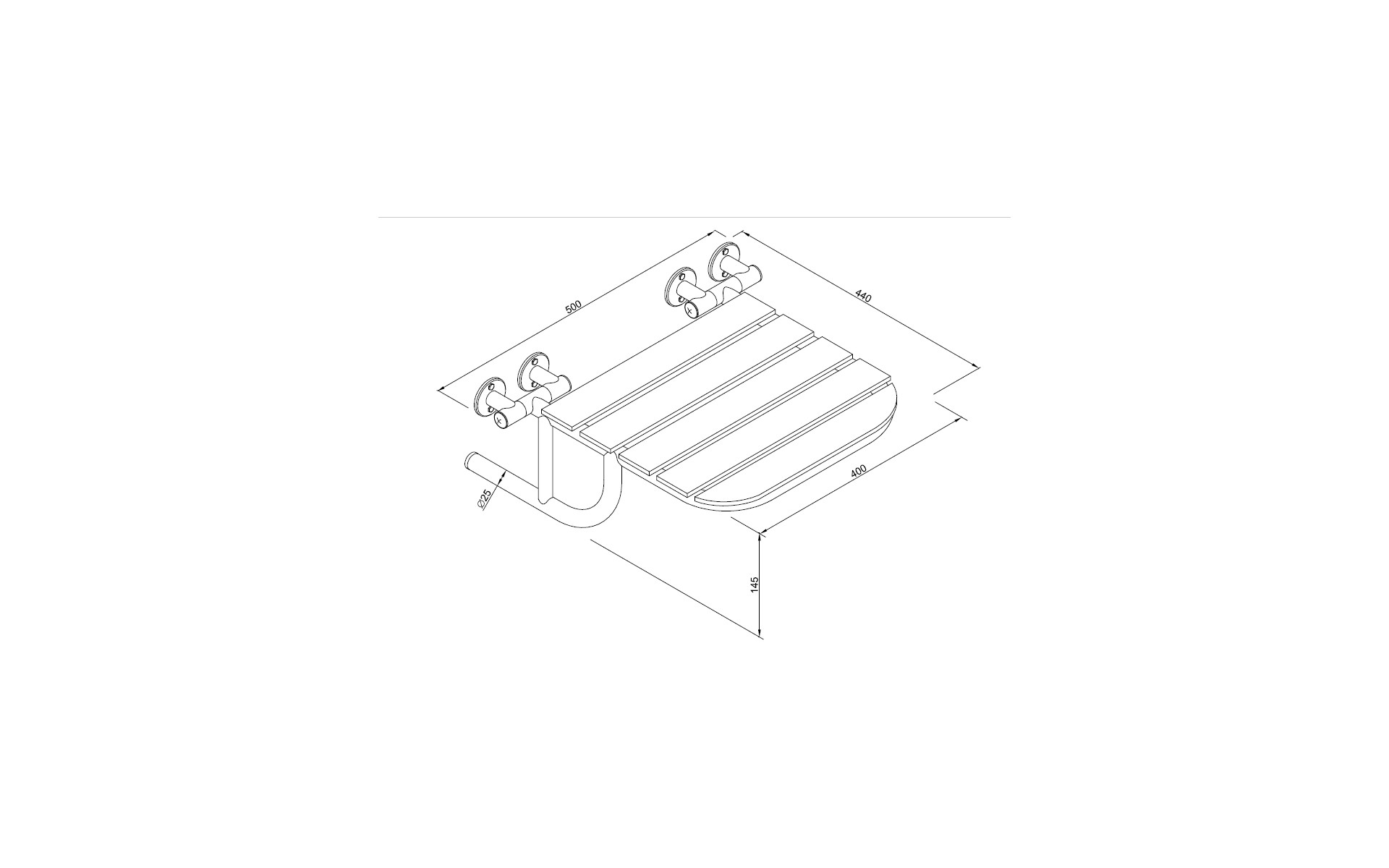 Siedzisko uchylne pod prysznic ANDEX.
