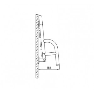 Siedzisko prysznicowe z uchwytami.
