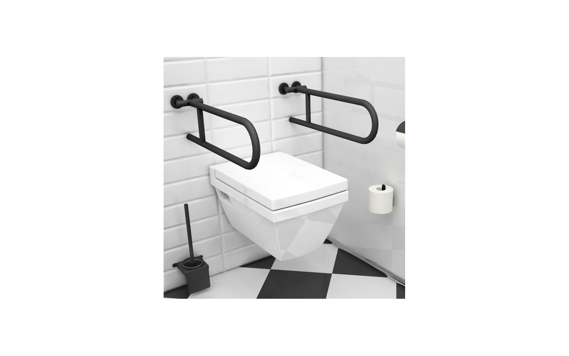 Pochwyty dla niepełnosprawnych czarne.