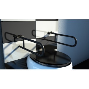 Czarne uchwyty dla niepełnosprawnych. Czarne uchwyty dla niepełnosprawnych.