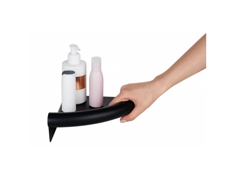 Uchwyt narożny czarny z półką Deante VITAL NIV B41K